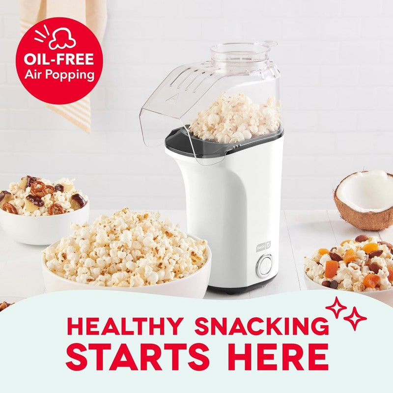 Fresh Pop Popcorn Maker - Oil-Free, Air Popcorn Popper - with Measuring Cup & Re1