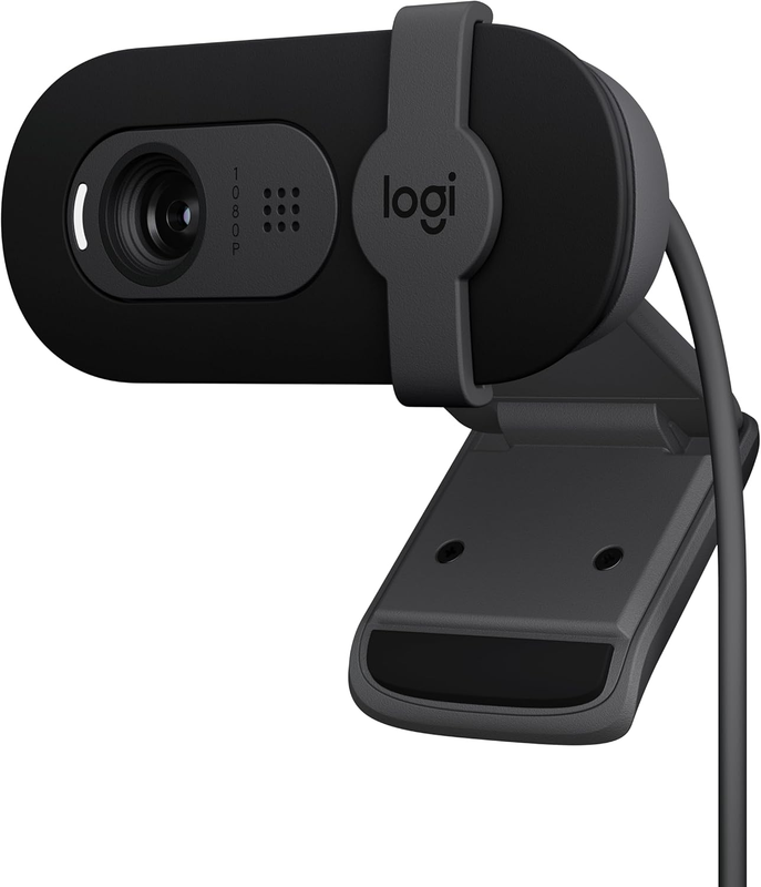 Brio 101 Full HD 1080P Webcam w/ Mic Shutter USB A Streaming PC Laptop Black10