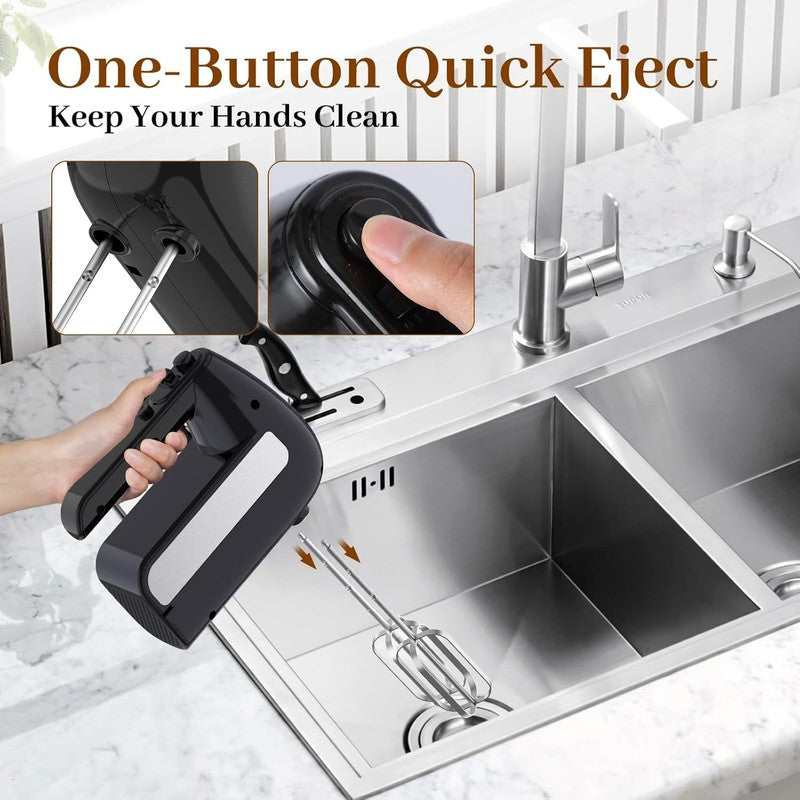 5 Speed Electric Hand Mixer, 800W Handheld Mixer with Turbo for Baking & Cooking4