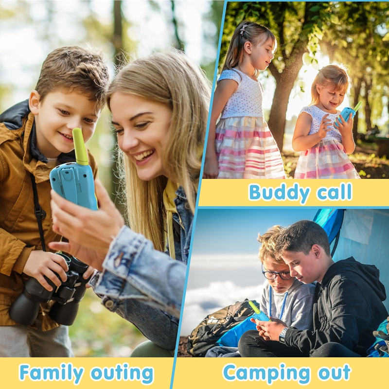 Kids Walkie Talkies 22 Channel 2 Way Radio Toy 3 Mile Range Flashlight LCD3
