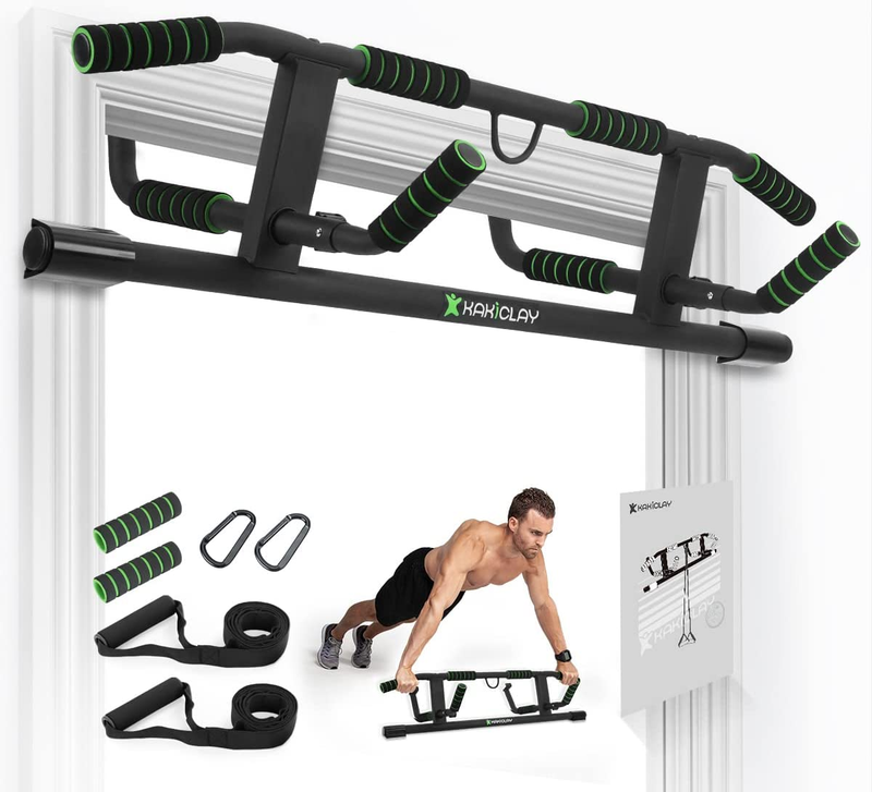 2025 Upgrade Multi Grip Pull up Bar with Smart Hooks, Heavy Duty Home Gym Bar0