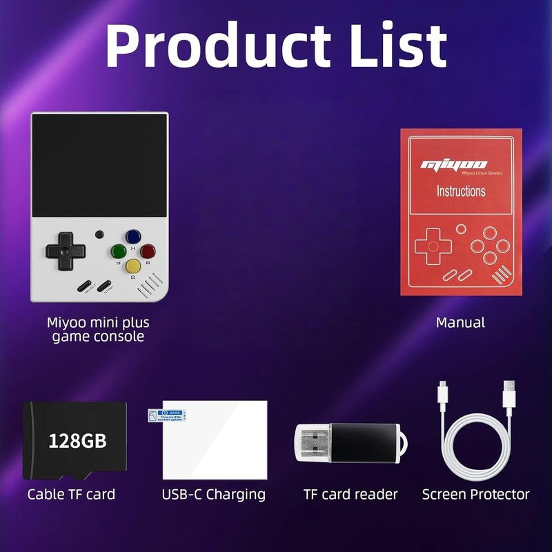 Miyoo Mini Plus Retro Handheld Console – 64GB, 3.5" Screen, 3000mAh Battery8