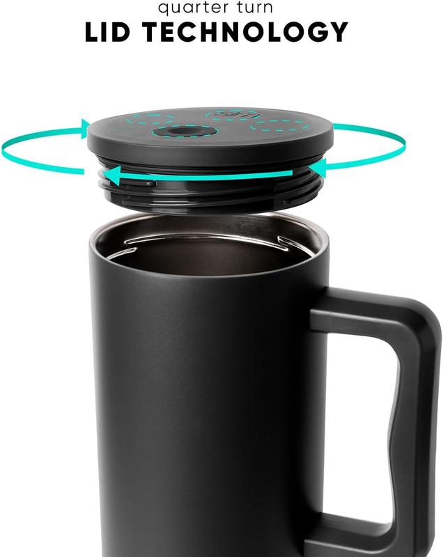 40oz Trek Stainless Steel Tumbler Cup Holder Friendly Travel Mug Checkmate7