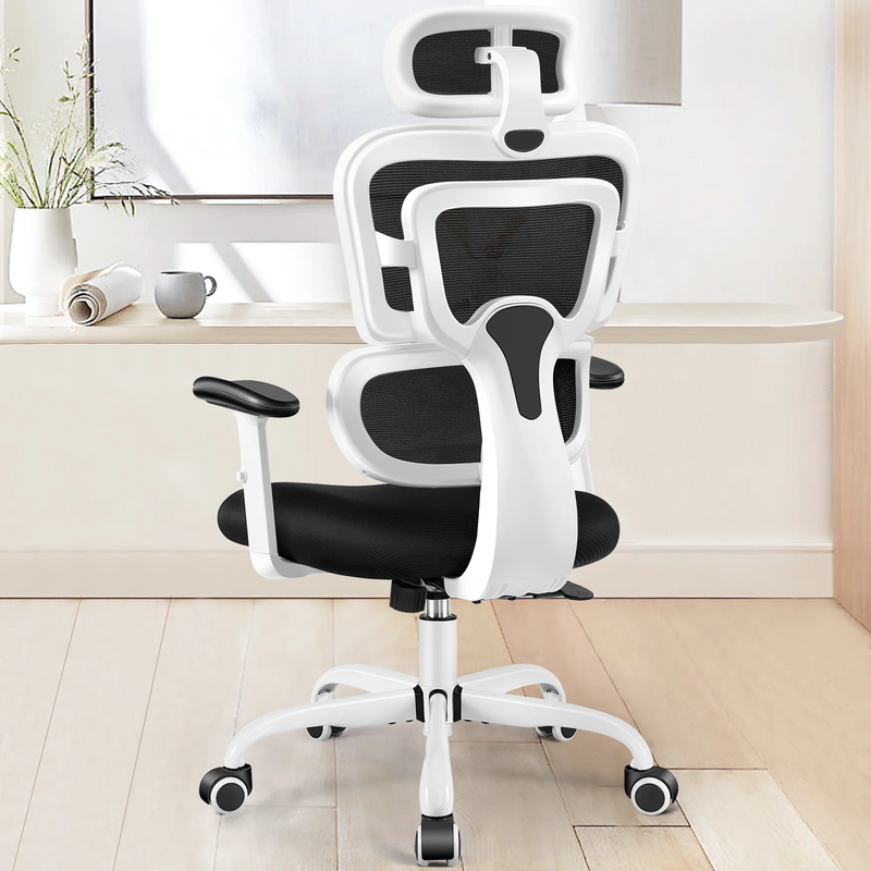 Ergonomic High Back Office Chair with Lumbar Support and Cushion, 300Lbs, White6