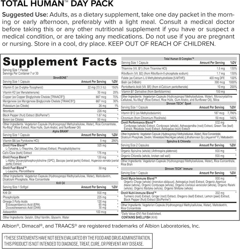 Total Human Day & Night Multivitamin Packs for Men & Women - 30-Day Supply7