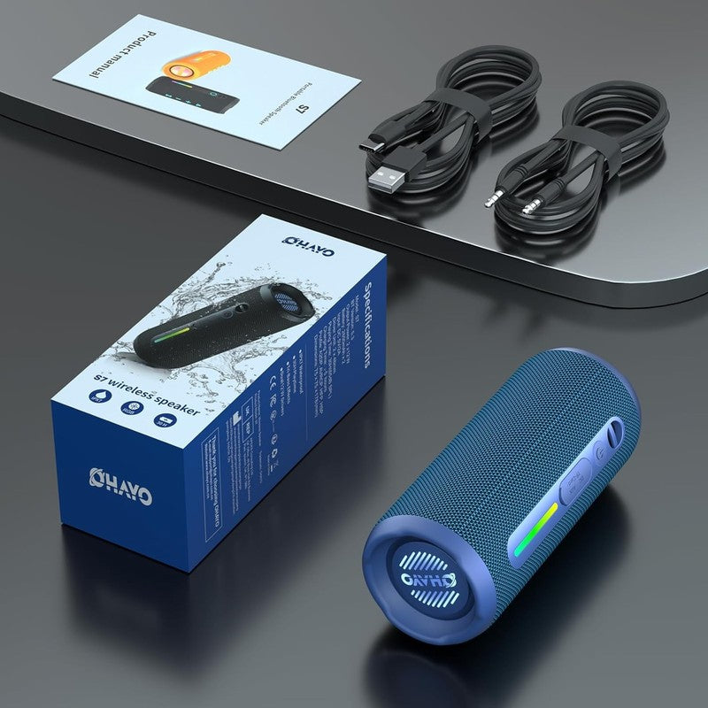 24W Bluetooth Speaker, IPX7 Waterproof, Extra Bass, RGB Lights, 30H Playtime7