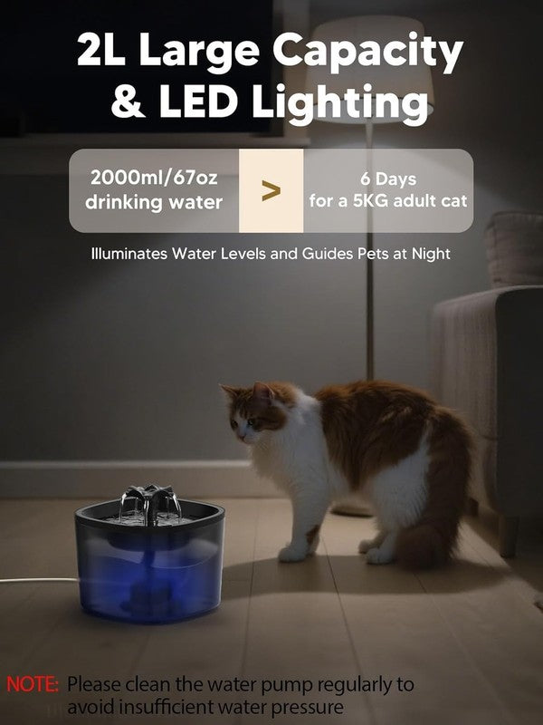Automatic Cat Feeder and Water Fountain, 4L Pet Food Dispenser with 2L Filter5