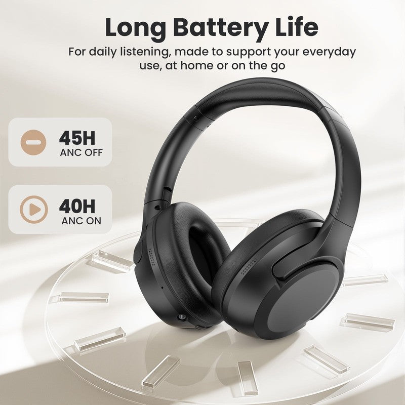 Noise Canceling Headphones, Wireless Bluetooth Headphones with Clear Mic, Comfor1