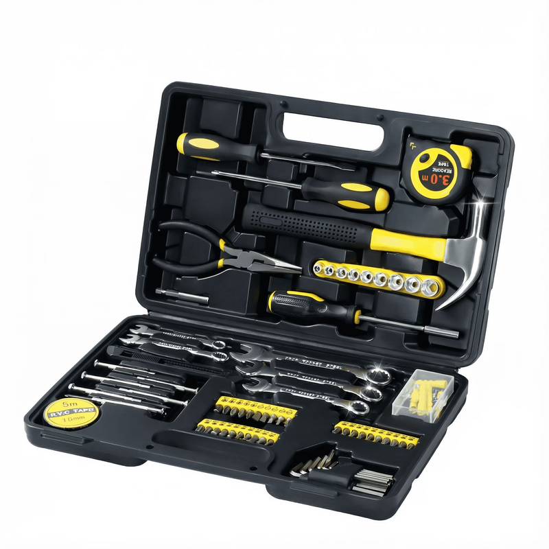 148Pc Household Hand Tool Set DIY Home Repair Kit Toolbox Garage Mechanic Yellow8