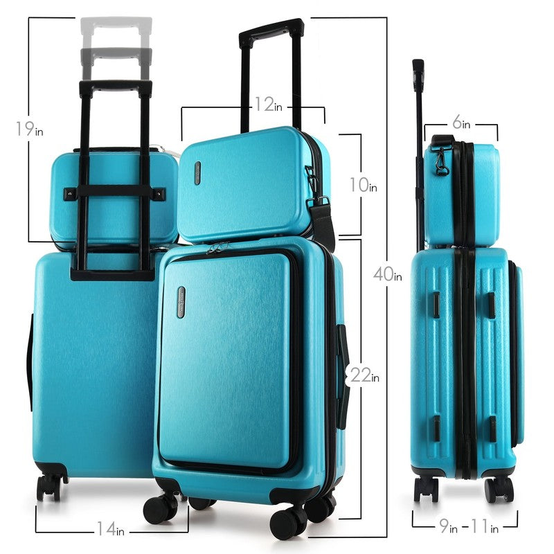 22" Hardside Carry on Luggage 22X14X9 Airline Approved and Expandable Luggage, F1