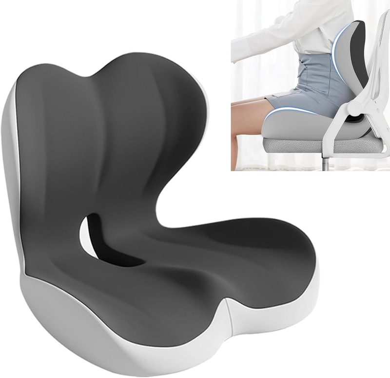 L Shaped Seat Cushion for Long Sitting,Memory Foam Ergonomic Back Support Drivin9