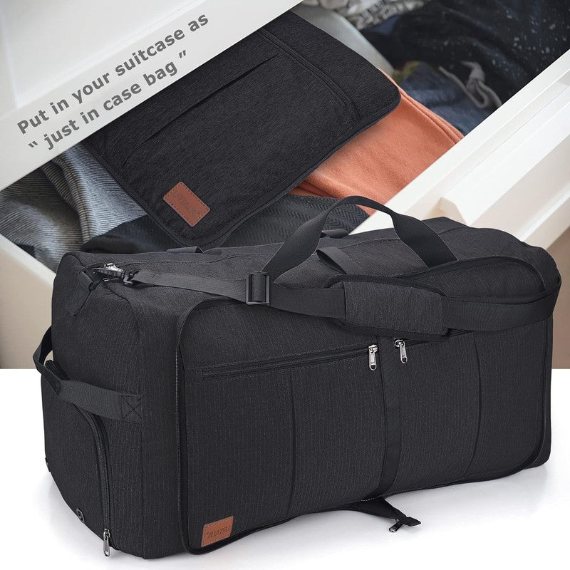 120L Foldable Waterproof Travel Duffel Bag w/ Shoe Compartment4