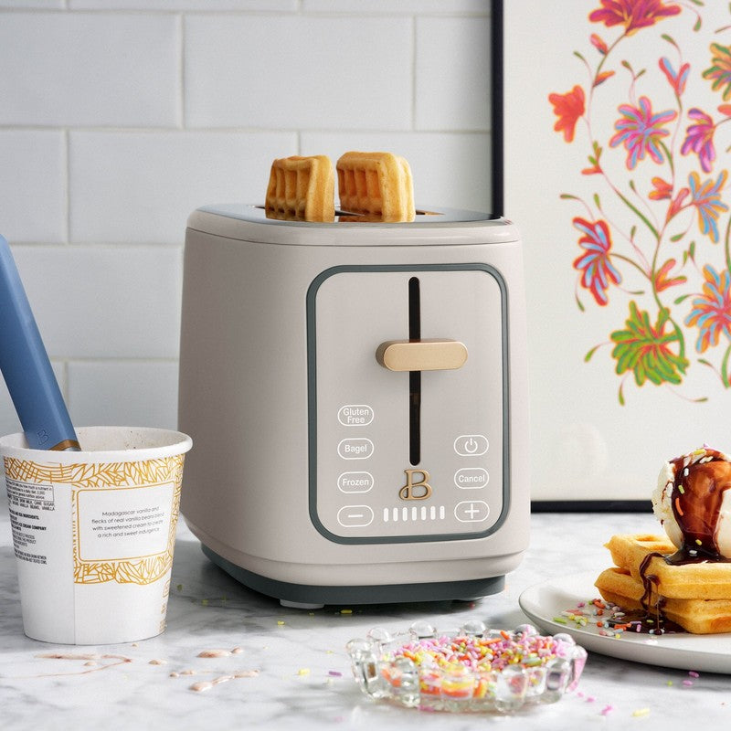2 Slice Toaster with Touch Activated Display, Porcini Taupe by Drew Barrymore4