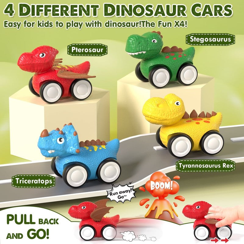 Toddler Toys for Boys 2 3 4 5+ Years Old, Dinosaur Toy Cars with Lights & Sounds1