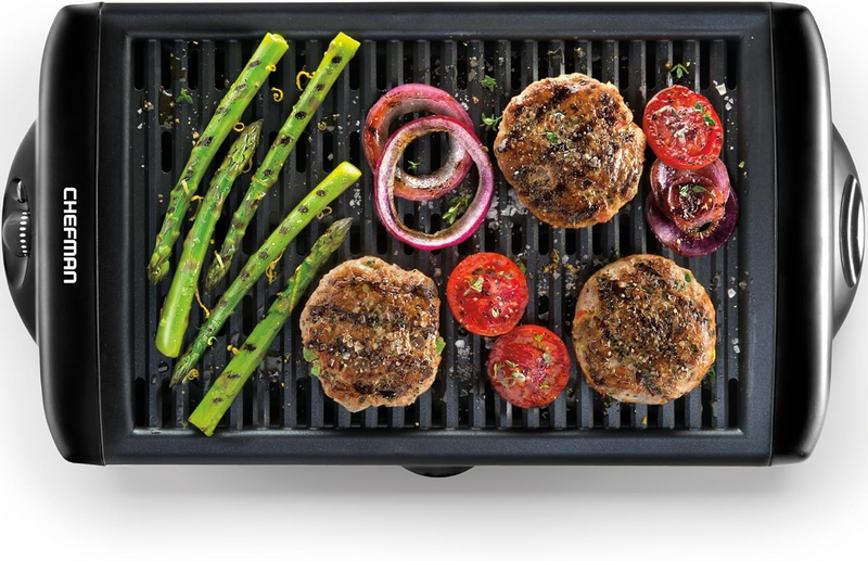 Electric Smokeless Indoor Grill Nonstick Adjustable Temp Dishwasher Safe Black9