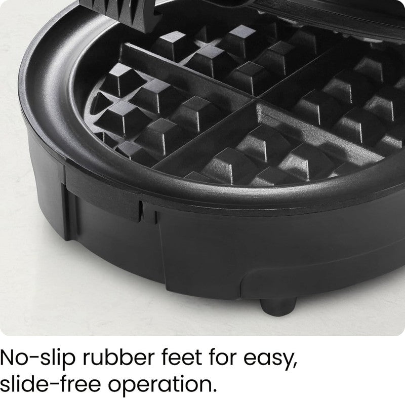 Anti-Overflow Belgian Waffle Maker Nonstick Iron Temp Control Black6