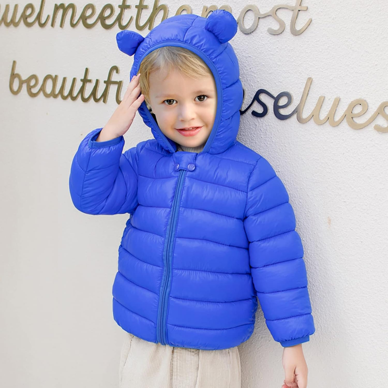 Toddler Baby Winter Coat Bear Hood Puffer Jacket 6M 3T Boys Girls Warm3