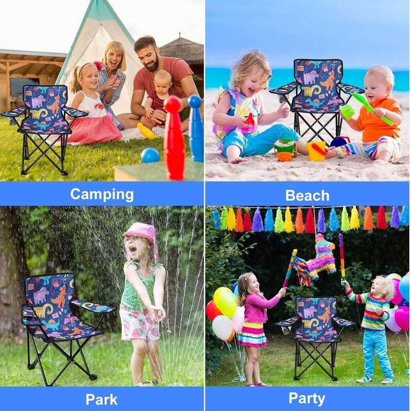 Kids Folding Outdoor Camping & Lawn Chair w/ Cup Holder & Carry Bag5