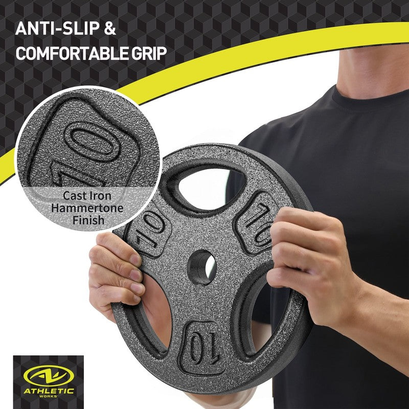 100LB Black Cast Iron Standard Weight Plate Sets, Used as Both Dumbbell and Barb4