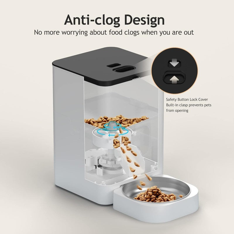 Automatic Cat Feeder, Timed Pet Food Dispenser for Cat Dogs with Portion Control2
