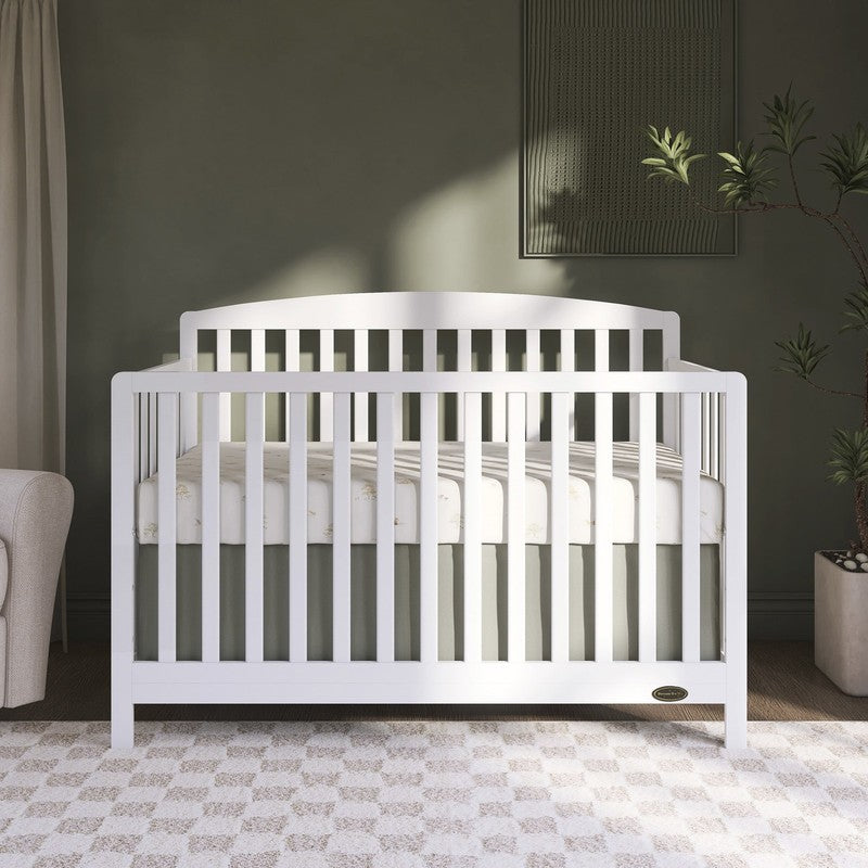 Odelle 5-in-1 Convertible Crib Toddler Day Kids Full Bed White5