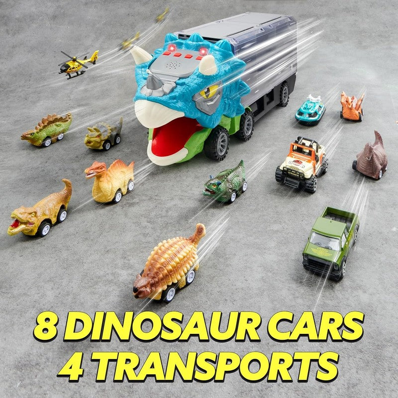 13 in 1 Dinosaur Toys for Kids 3 5, Triceraptor Dinosaur Truck with 12 Pull Back3