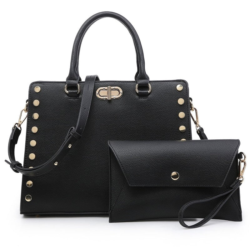 Women Handbag Satchel Shoulder Tote Work Bag with Matching Wallet4