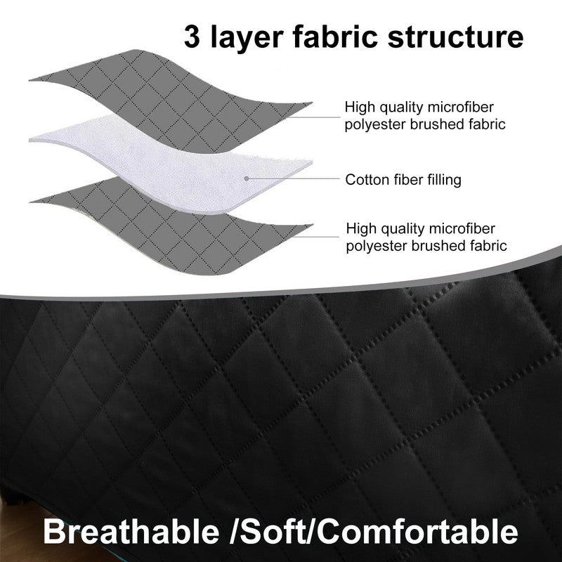 Reversible Recliner Chair Cover Black Small Washable Slipcover for Pets/Kids4