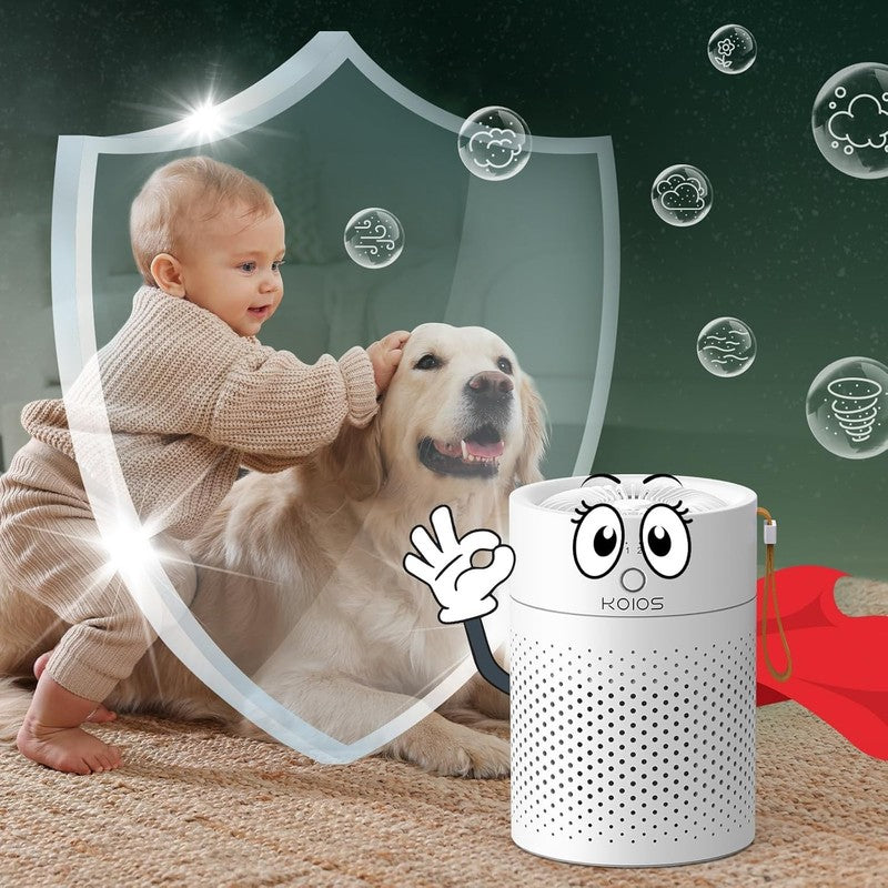 Air Purifier H13 HEPA USB Small w/ Night Light Timer for Smoke Pets Car6