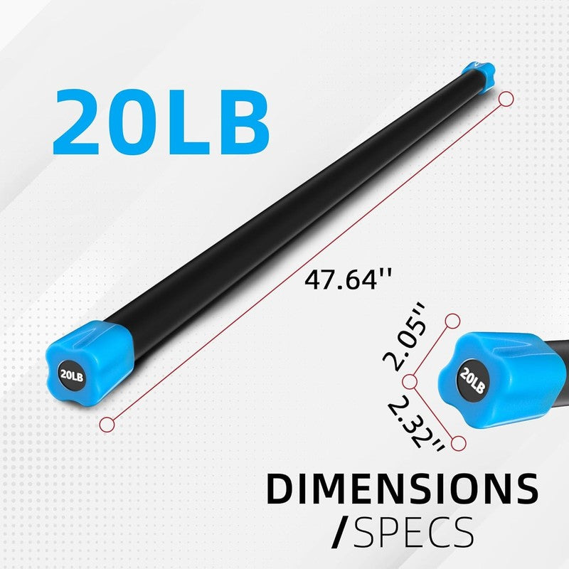 Total Body Weighted Workout Bar Exercise Bar Multiple Size 20 lbs1