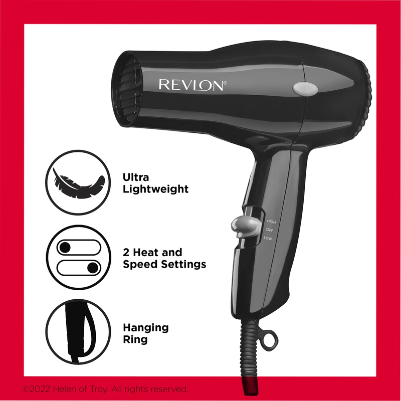 6 Pack 1875W Compact Hair Dryer Portable Blow Dryer Black4
