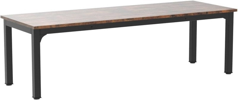 78.7'' Extra Long 2 Person Computer Desk Double Workstation Brown/Black4