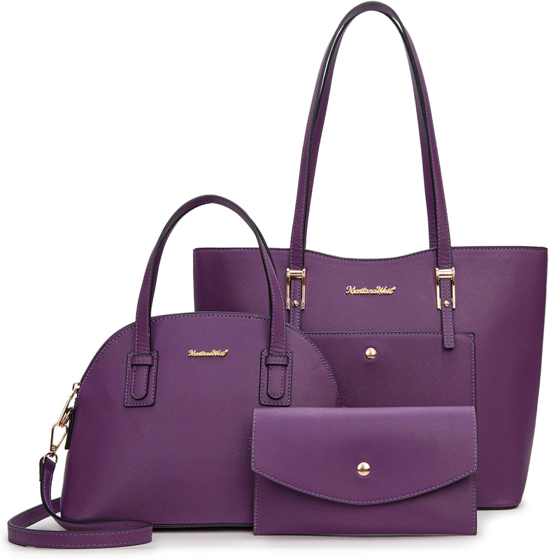 3PCS Purses for Women Tote Bag and Wallet Set Shoulder Satchel Handbags9