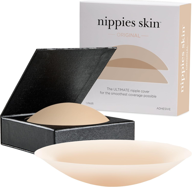 Nipple Covers for Women Reusable Silicone Pasties with Travel Case Circle11