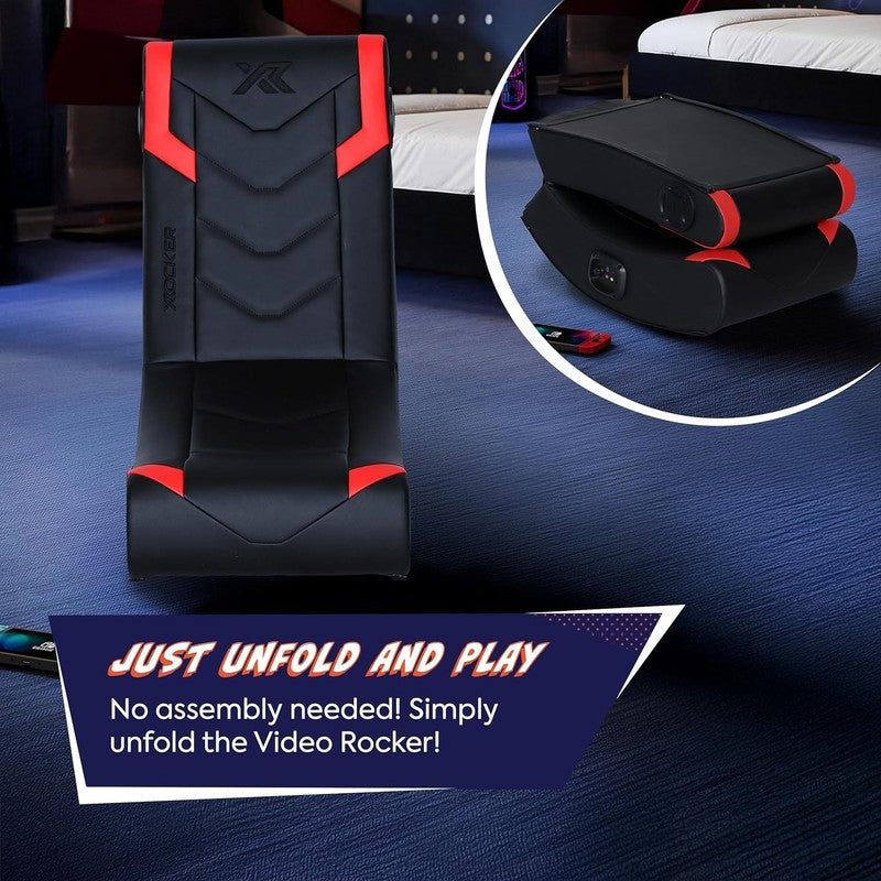 Floor Gaming Rocker Chair w/ Built In Audio, Foldable for Kids & Teens5