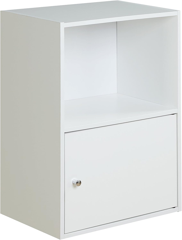 151186W X Tra Storage 1 Door Cabinet, White0