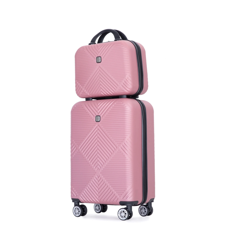 Stylish Pink 2 Piece Hardside Luggage Set with Spinner Wheels, Lightweight10