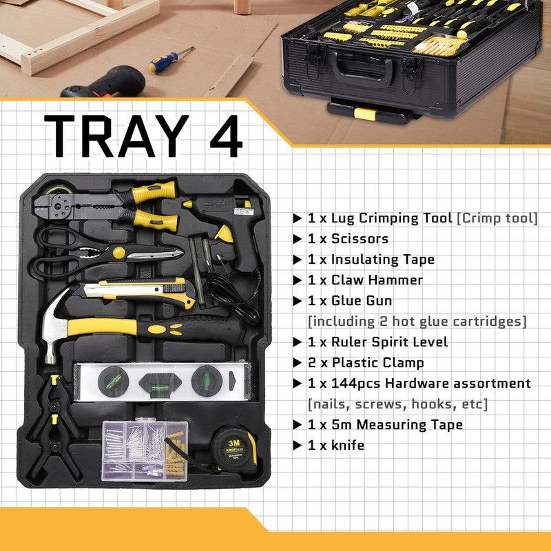 799 Pcs Tool Set, Household Repair Hand Tool Kit, Mechanics Tool Kit, with Troll8