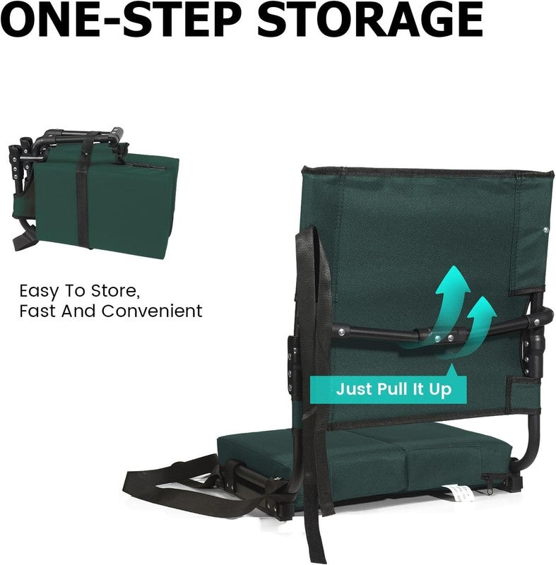 Portable Stadium Seat w/ Back Support Wide Padded Folding Chair5