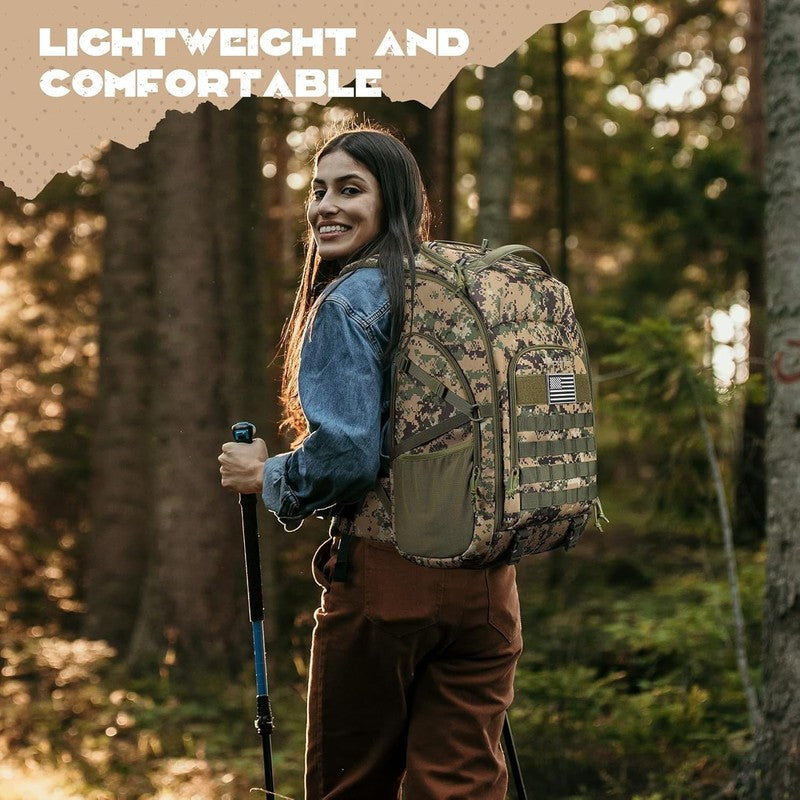 Tactical Backpack 40L Men Hiking Camping Gym Molle Camouflage Green6