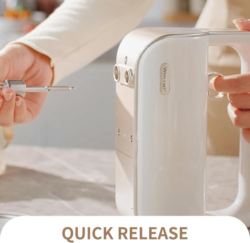 Master 5 Speed Electric Hand Mixer with Turbo Boost, Stainless Steel Whisk, Beat5