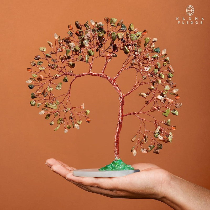 Unakite Crystal Tree of Life Feng Shui Decor Positive Energy Good Luck Gift5
