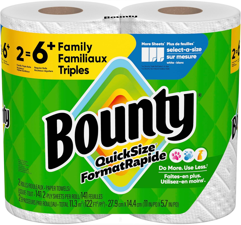 Paper Towels Quick Size White 6 Family Triple Rolls 20 Regular Rolls8