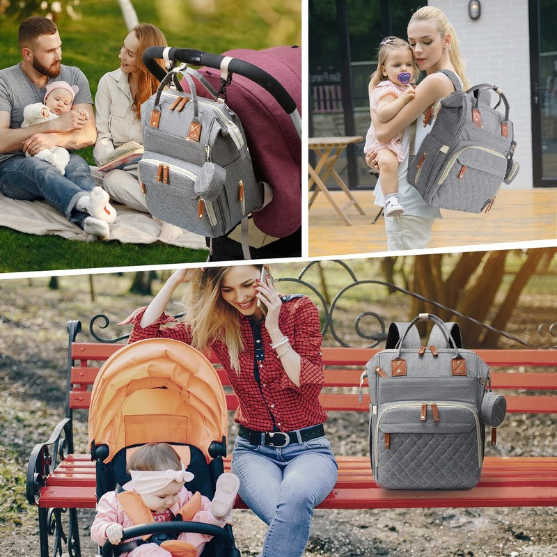 3 in 1 Diaper Bag Backpack w/ Changing Pad & Insulated Pocket – Travel9