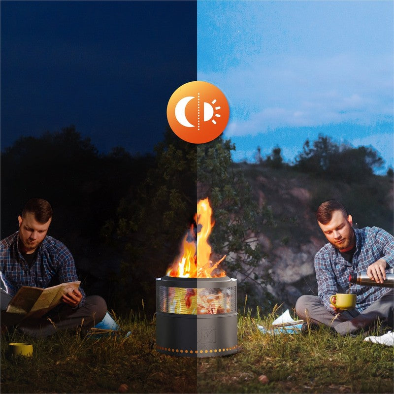 Smokeless Fire Pit Stainless Steel Portable Fire Pit with Carry Bag, 18”7