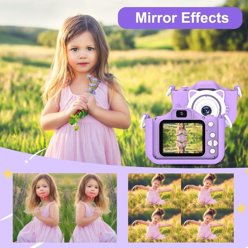 Kids Selfie Digital Camera Toy w/ 32GB SD Card HD Video Ages 3 95