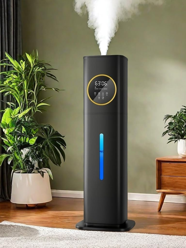 8L Cool Mist Humidifier Large Room Top Fill Night Light Essential Oil Black0