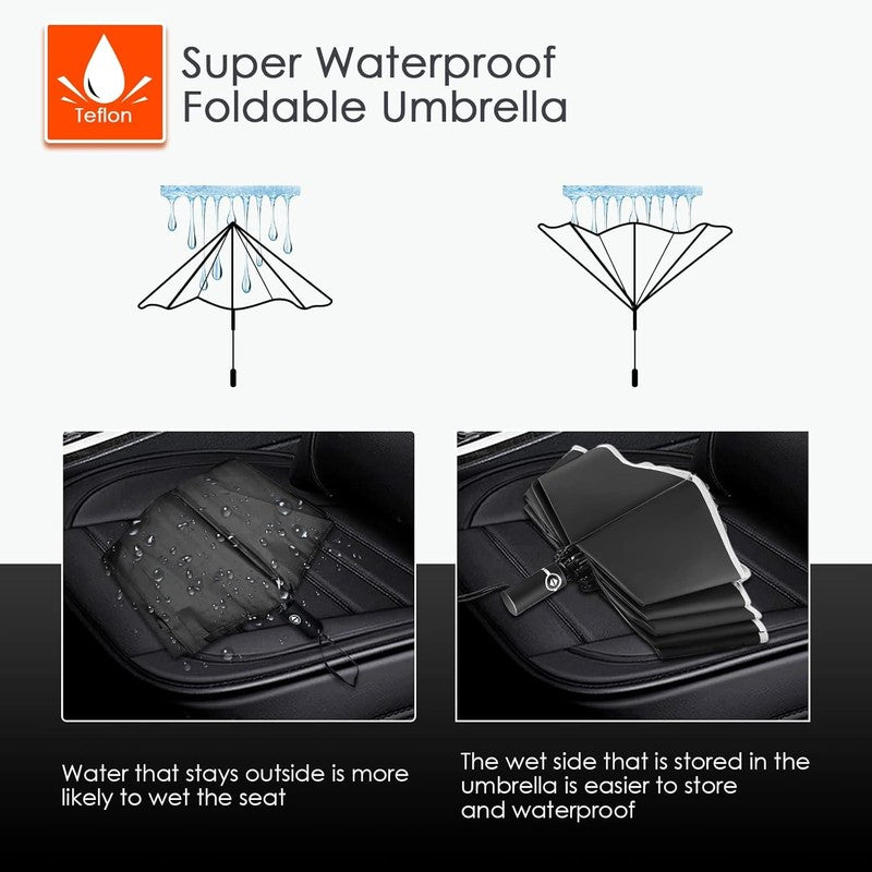 Inverted Umbrella   Large Windproof for Rain & Sun, Compact Reverse with Reflect6