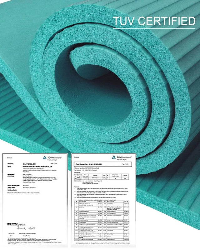 Extra Large Yoga Mat 78"X51" Thick 1/2" NBR Foam Exercise Workout Mats for Home6