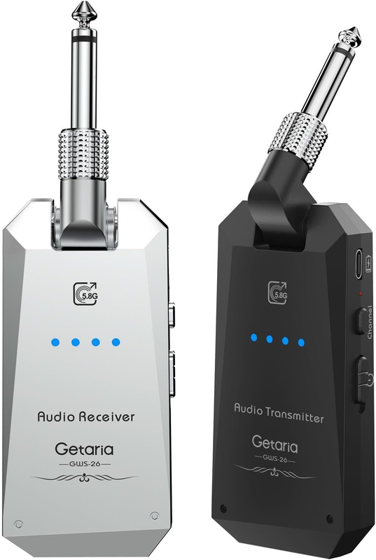 5.8GHz Guitar Wireless System 4 Ch Transmitter Receiver Digital Cordless Bass10